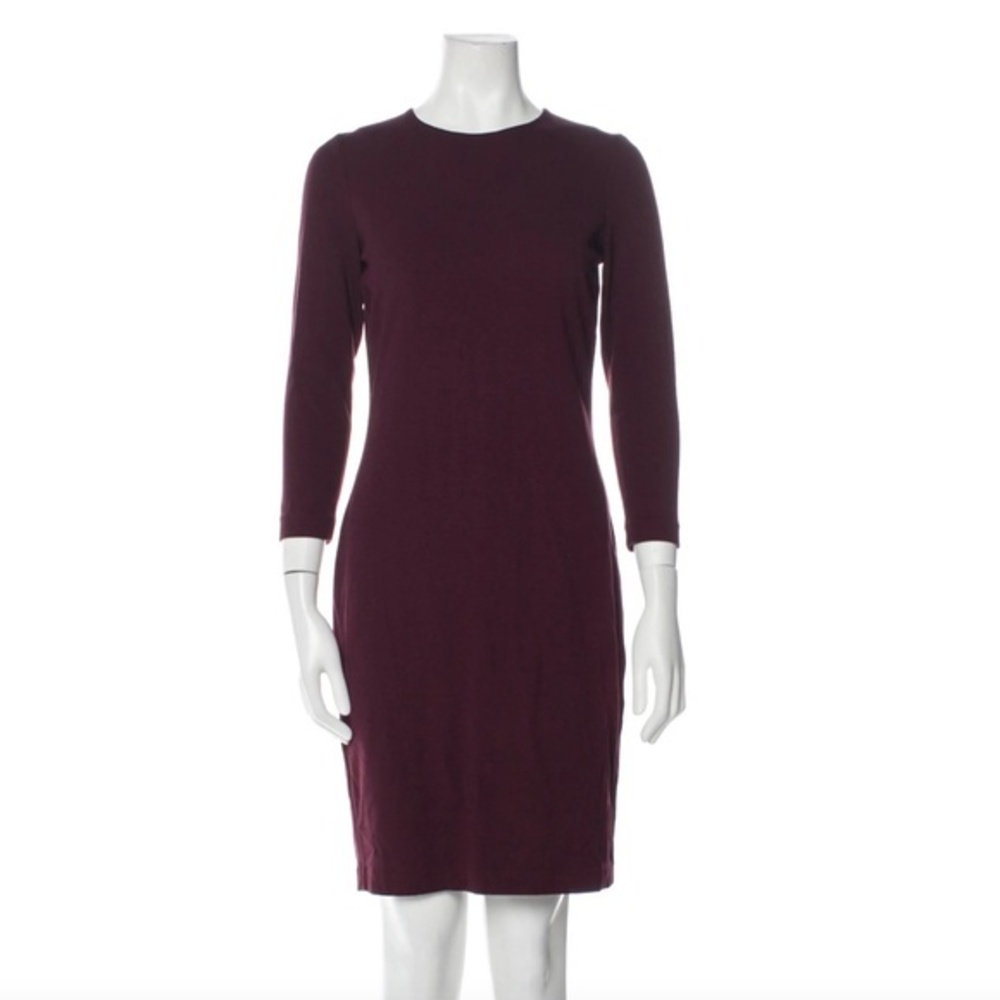 Vince Burgundy 3/4 Sleeve Sheath Dress Size Small